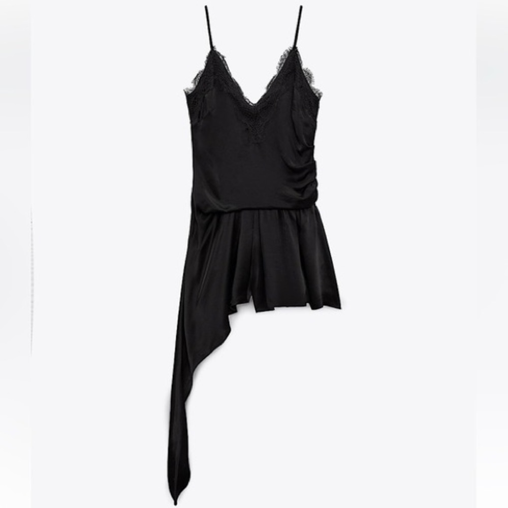 Zara Limited Edition Asymmetric Hem Romper